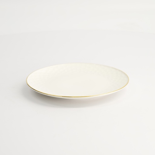 [17155] Nippon White Gold Rim Coupe Plate16.5cm Star 6/48