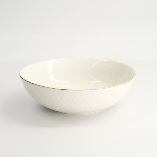[17163] Nippon White Gold Rim Bowl 21x6.3cm 1100ml Star 3/18