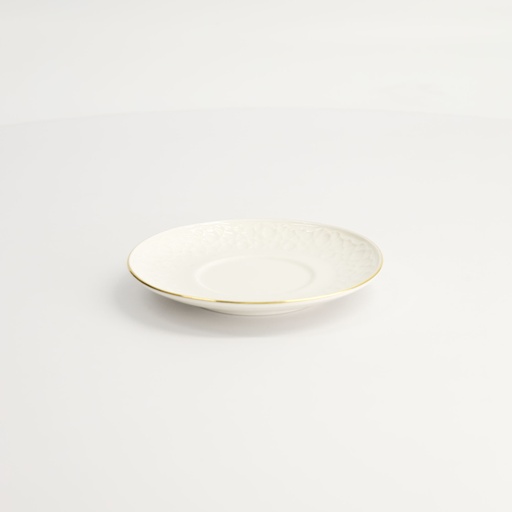 [16838] Nippon White Gold Rim Saucer For Straight Cup Stripe 12cm 100ml 12/60