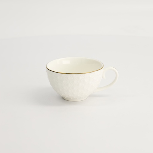 [16939] Nippon White Gold Rim Round Cup Star 100ml 7.5x4.6cm 16939 6/72