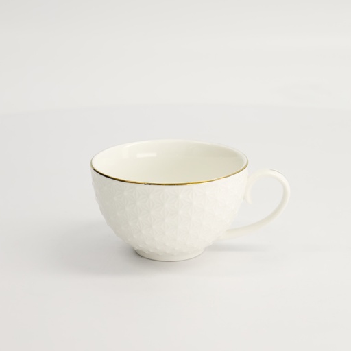 [16947] Nippon White Gold Rim Round Cup Star 180ml 9x5.5cm 16947 6/48