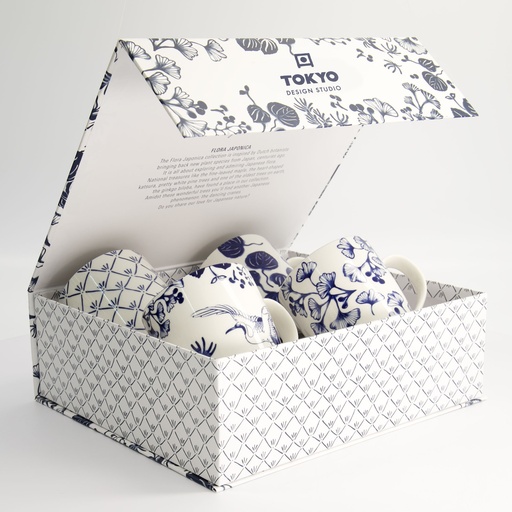 [16975] Flora Japonica Mug Giftset 4pcs 8.5x10.2cm  340ml 16975 1/6