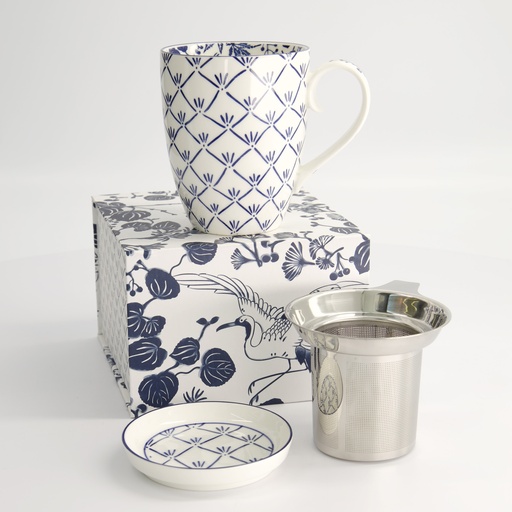 [16977] Flora Japonica Mug Giftset Maple w/Strainer and Tea Tip 340ml 16977 1/24