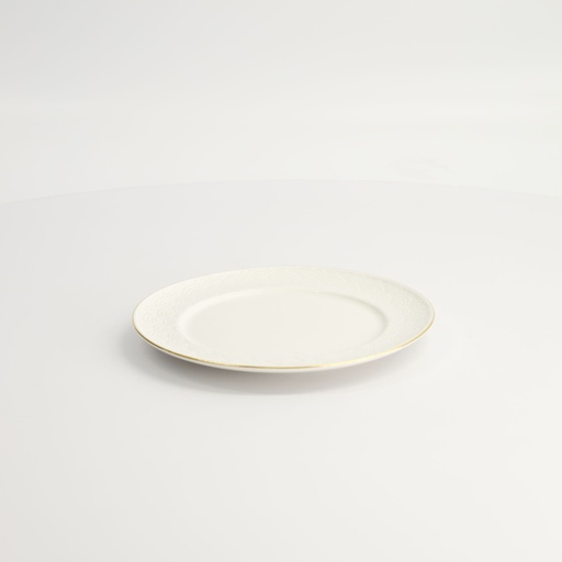 [17282] Nippon White Gold Rim Plate 16cm Wave 6/72