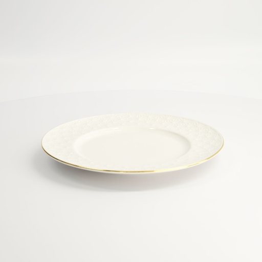 [17283] Nippon White Gold Rim Plate 23cm Star 3/36