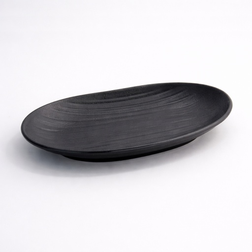 [8559] Melamine Zen Plate 23x14.5x3.5cm Black JW7309 12/96