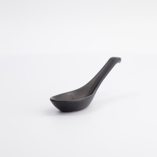 [8015] Melamine Zen Soup Spoon 14.6x3.8cm Black 8206 48/576