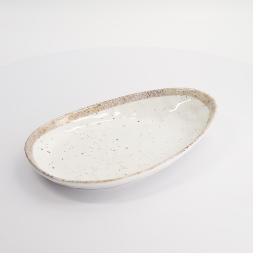 [18228] Melamine Earthware Oval Plate 28.4x19x5.1cm R45111 6/12
