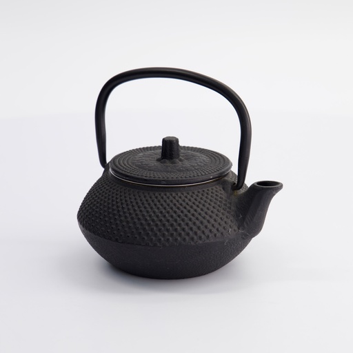 [4240] WY Tea Kettle Iron 13.5x11.5x8.5cm Arare 0.25L BLACK 1/12