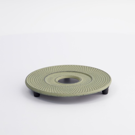 [4279] WY Tea Kettle Iron Plate 14cm 9904 Arare 014GG GREEN/GREY  1/36