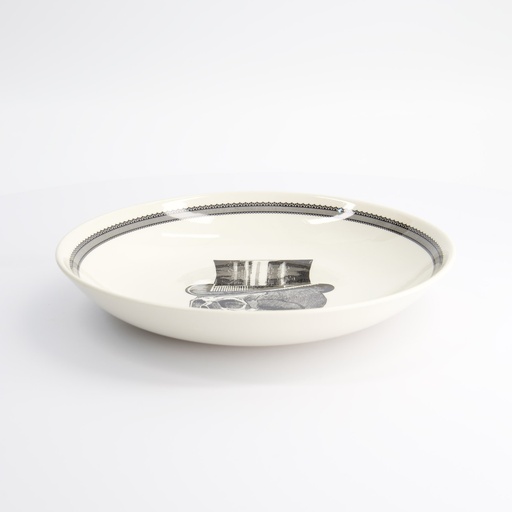 [20176] Skull Design Top Hat Pasta Bowl 24.5x3.5cm 1000ml 20176 6/6