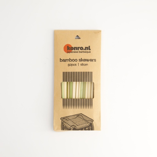 [17942] Konro Grill Bamboo Skewer Display Pack 20x50pcs 18cm 17942