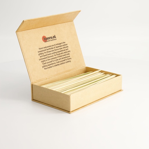 [18837] Konro Grill Kitchen Bamboo Skewer Square UO-Gushi 16cm 3mm Thick 250pcs Box 1/40