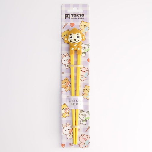 [20731] Children Chopsticks Monkey Light Brown 22cm 20731 6/240
