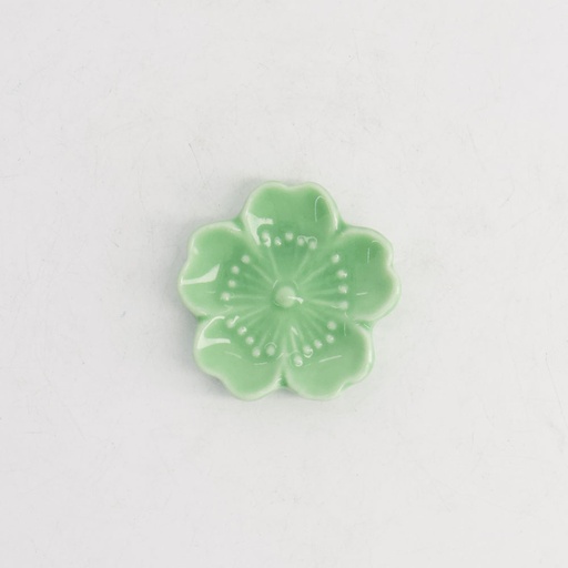 [21145] Chopsticks Rest Sakura Green D21-6 12/480