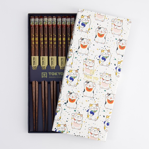 [17863] Chopstick Giftset/5 Luckycat 17863 1/100