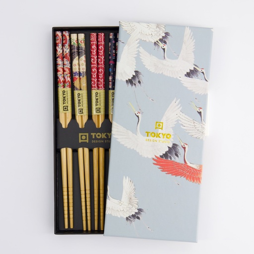 [17947] Chopstick Giftset/5 Crane 17947 1/100