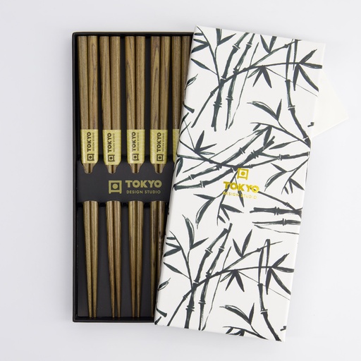 [17949] Chopstick Giftset/5 Bamboo White 17949 1/100