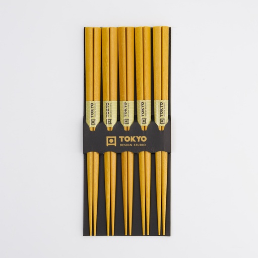 [17935] Chopstick Set/5 Light Wood 17935 10/200
