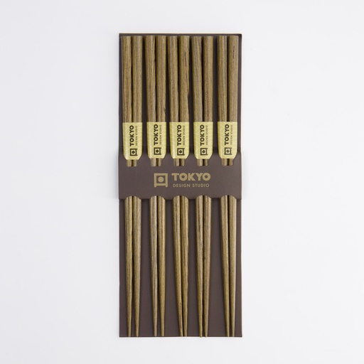 [17911] Chopstick Set/5 Wood DJ-100 17911 10/200
