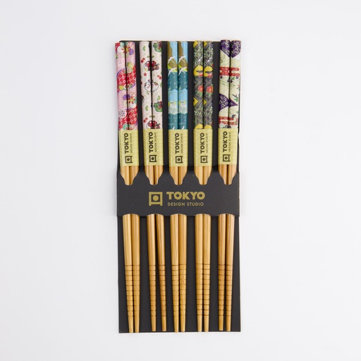 [17916] Chopstick Set/5 Colored KZ-7 17916 10/200