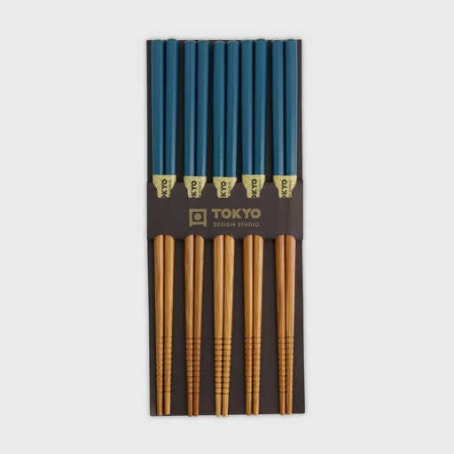 [14459] Chopstick Set/5 Petrol 14459 10/200