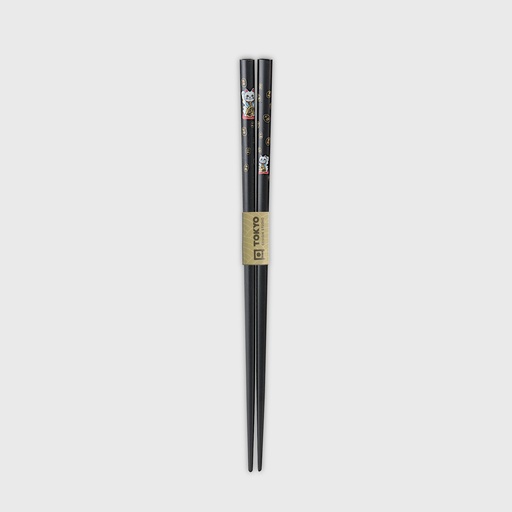 [8063] Chopstick Neko Cat Black 8063 50/1000