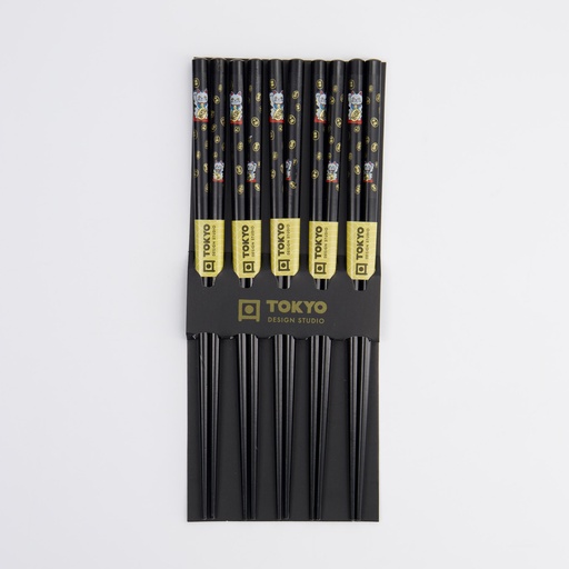 [8446] Chopstick Set/5 Lucky Cat  8446 10/200