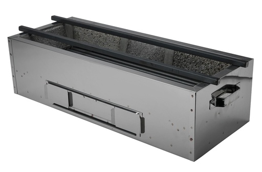 [18676] Konro Grill Stainless Steel Yakitori Grill w/Iron Bar 60x24x16.5cm TK-624 603359 1/1