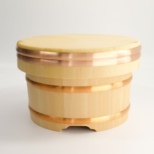 [4897] Woodenware Sushi Edo Ohitsu Rice Holder 04104 27x17cmh (10cups) 1/4