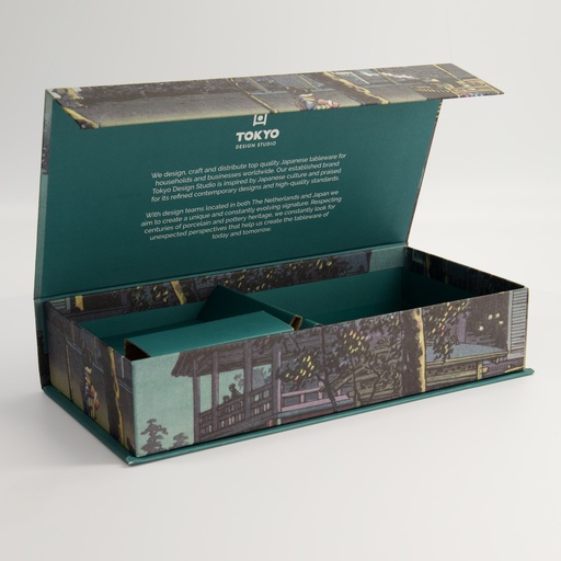 [24377] Paper Giftbox 17D 30.5x15.5x6.5cm Sushi Set 3pcs Mura Green 1/6