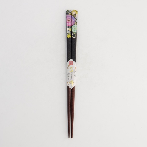 [20734] Japanese Chopstick Adesugata Black 23cm 121642 1/10