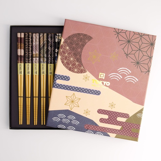 [21540] Chopstick Giftset/10 Flowers DJ2302 1/50