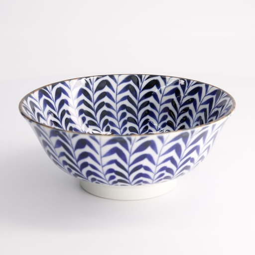 [21599] Mino Blue Mixed Bowls Ramen 19x8cm 1000ml Shidare 21599 6/36