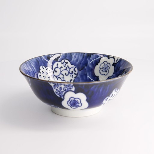 [21604] Mino Blue Mixed Bowls Ramen 19x8cm 1000ml Ume 21604 6/36