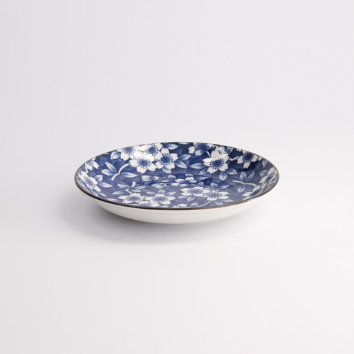 [22631] Tokyo Blue Sakura Round Plate 16.5x2.7cm 40-230404 HB-23 6/72