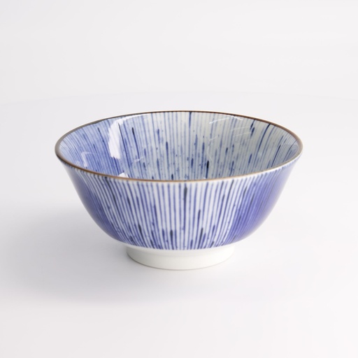[21651] Mino Blue Bowls Tayo Bowl 15x7cm Hanabi 21651 6/48