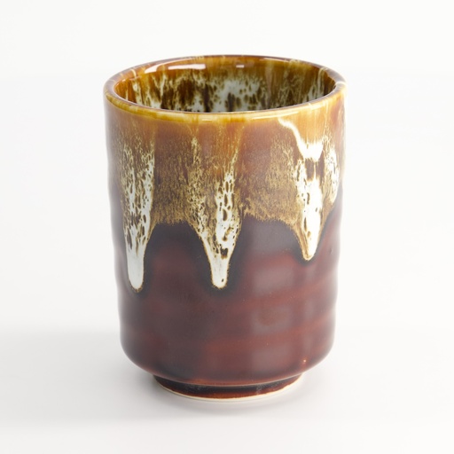 [21654] Craft Cup 7.8x10.2cm 300ml Brown Glaze KA-22 6/48