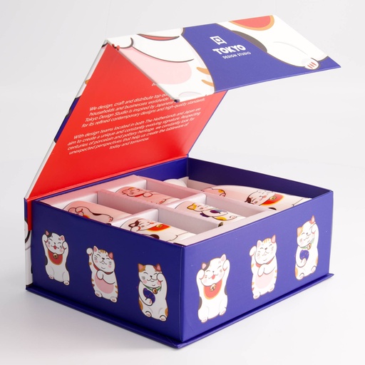 [21689] Kawaii Lucky Cat Sake Giftset 1:4 120/50ML 21689 1/12