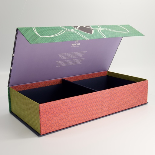 [24387] Paper Giftbox 20A 43x21.4x8.8cm Lily Flower Large Bowl 2pcs