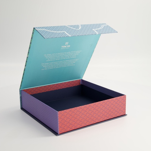 [24388] Paper Giftbox 22A 21.3x20.8x7.7cm Lily Flower Med Plate 4ps