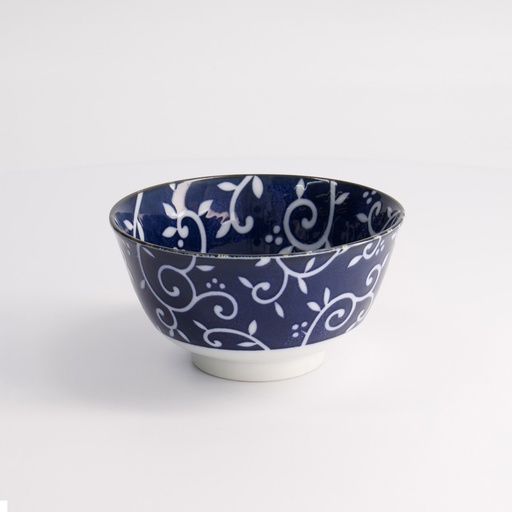 [21740] Tokyo Blue Karakusa Mixed Bowls 12.8x6.5cm 400ml 21740 6/48