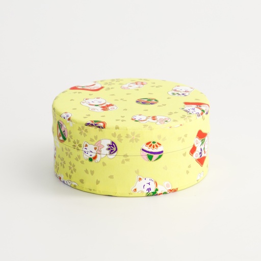 [21756] Matcha with Lucky Cat Tea Container 7.5x3.3cm 30g Yellow 21756 1/72