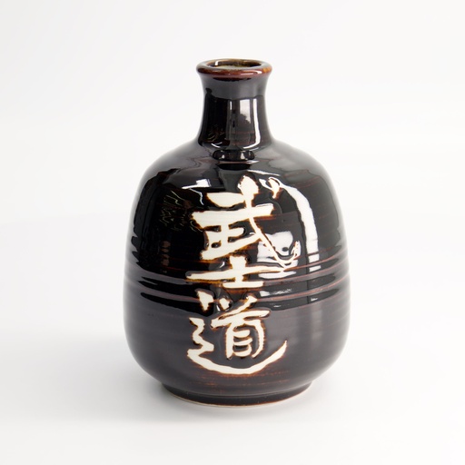 [21761] Sake Bottle Deco 16.5cm Black (Bushido) YW-1 1/10