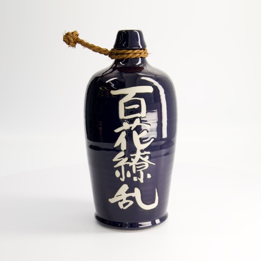 [21768] Sake Bottle Deco 28.5cm Navy (Hyakka Ryoran) YW-8 1/10