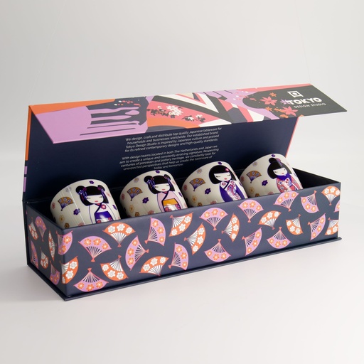 [21775] Kawaii Maiko Cup Giftset 4pcs 7x8cm 170ML 21775 1/12