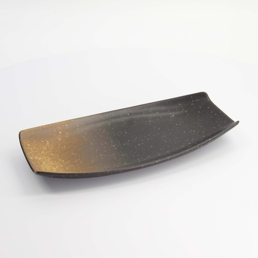 [21798] Edo Brown Mixed Plate 14.5x29.8cm A15009W1009 4/24