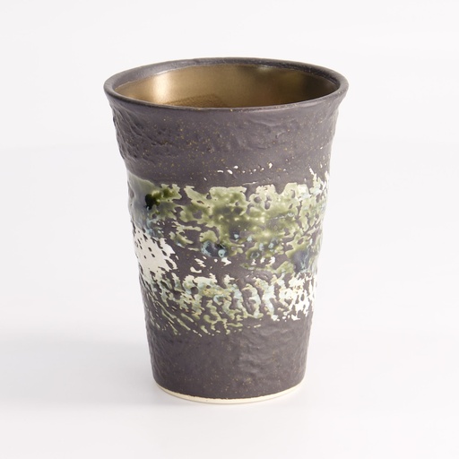 [21811] Craft Cup  Black Brush Gold 8.5x11cm 280ml  KA-29 6/48