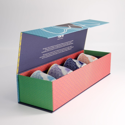 [22643] Lily Flower 4pcs Cup Giftset 7.8x8.2cm 250ml 22643 27A 1/6