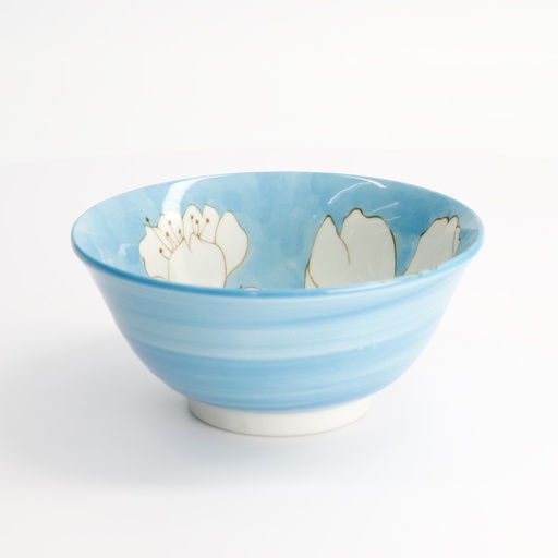 [21976] Sakura Blue Bowl 500ml 15x7cm 21976 6/48